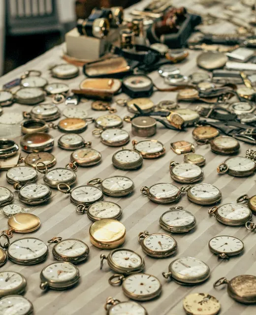 Objets anciens et montres réunis pour un achat successoral